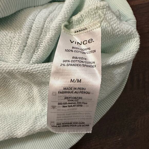 Vince. light seafoam blue long sleeve cotton cardigan size M - Picture 7 of 11